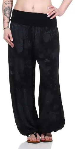 Haremshose Damen leichte BOHO Sommerhose mit weitem Bein Gr. 36 bis 48 Yoga-Hose