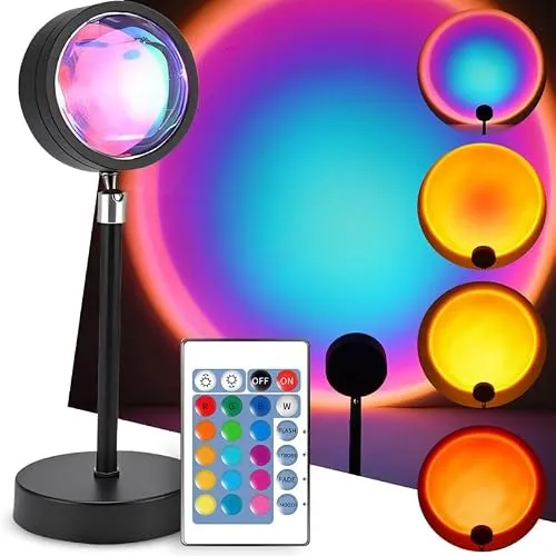 Retoo Sunset Lamp RGB mit 16 Farben – Dimmbar und ideal für stimmungsvolle Beleuchtung