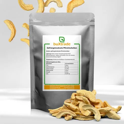 buXtrade Gefriergetrocknete Pfirsichscheiben