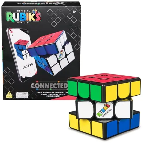 Rubik's ConnectedX - elektronischer 3x3 Zauberwürfel, Bluetooth-Verbindung zur App mit Spielen und Challenges, ideal für Einsteiger und Profis