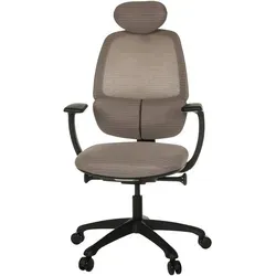 hjh OFFICE Profi Bürostuhl RI-COVER - Ergonomischer Bürostuhl mit Armlehnen, tiefenverstellbarer Lordosenstütze für optimale Unterstützung und gesunde Sitzhaltung bei langen Arbeitsstunden.