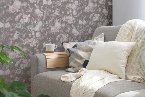 Livingwalls Blumentapete Mata Hari - Florale Vliestapete im Jugendstil, strapazierfähig und einfach zu verarbeiten – verleiht jedem Raum einen Hauch von Luxus.