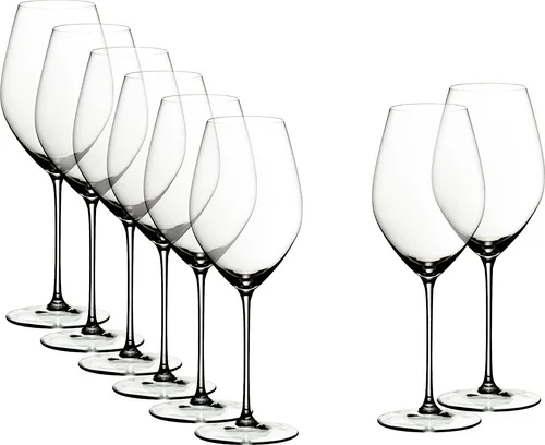 RIEDEL Veritas Champagner Weinglas 8er Set - Sektkelche aus klarem Kristallglas, ideal für die Entfaltung der komplexen Champagner-Aromen. Maschinengefertigt und spülmaschinenfest – perfektes Set für Champagner-Liebhaber.