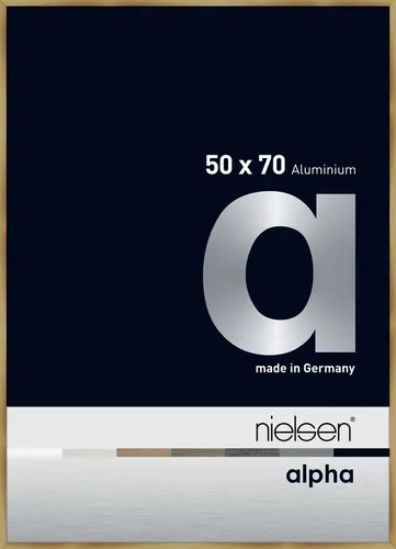 Nielsen Aluminium Bilderrahmen Alpha 50x70 cm brushed amber - Moderne Bilderrahmen in 50x70 cm aus Aluminium, ideal für stilvolle Wandgestaltung. Mit klarem Glas und eleganter gebürsteter Amber-Oberfläche.