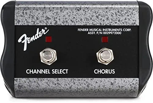 Fender 2-Button Footswitch Channel/Chorus - Effektgerät für Gitarre & Bass mit zwei Schaltern für Kanalwahl und Chorus, ideal für Fender Verstärker wie Princeton Chorus und M80.
