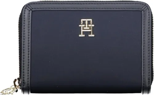 Tommy Hilfiger Damen Portemonnaie Essential Klein, Blau (Space Blue) - Damen-Geldbörse mit TH Monogramm-Emblem, vielen Kartenfächern und Münzfach mit Reißverschluss – ideal für stilbewusste Frauen und perfekte Geschenkidee.