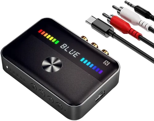 Tekoo 2-in-1 Bluetooth 5.3 Audio Adapter für TV & HiFi - Vielseitiger Bluetooth-Adapter mit fortschrittlicher 5.3 Technologie. Ideal für kabellose Audioübertragung, unterstützt Dual-Link für gleichzeitige Verbindungen. Genießen Sie hochwertige Klangerlebnisse ohne Kabelsalat.