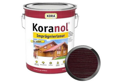 KORA Holzgrundierung Koranol Imprägnierlasur - 5 Ltr - Hochwertige Holzschutzlasur für Außenanwendungen, kombiniert Grundierung und Wetterschutz. Ideal für Zäune und Verkleidungen, mit ausgezeichneter Wasserabweisung und UV-Schutz.