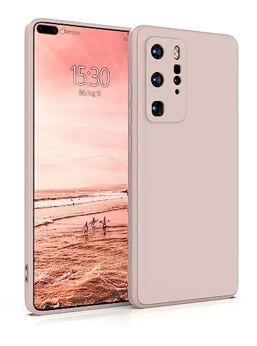 MyGadget Hülle für Huawei P40 Pro - robuste Silikon Schutzhülle TPU Case Slim Silikonhülle - Back Cover Kratzfest Handyhülle - Matt Rosa