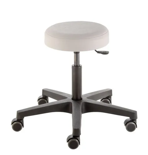 Prova Nova Arbeitshocker Roll- und Drehhocker comfort 4401, Sitzhöhe ca. 46 - 59 cm, Rundsitz