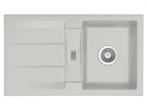 Systemceram Genea 87 Alu Keramik-Spüle Handbetätigung von systemceram