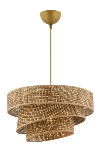 P & B Hängeleuchte Beige 72 cm - Stilvolle Hängeleuchte in Beige aus Metall und Textil, ideal für Esstische. Die Kombination aus ansprechendem Design und Funktionalität sorgt für eine angenehme Lichtatmosphäre.