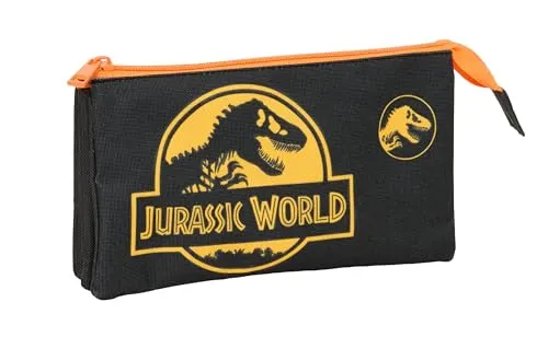 Jurassic World Federmäppchen für Kinder, ideal für Kinder im Schulalter, bequem und vielseitig, Qualität und Widerstandsfähigkeit, 22 x 3 x 12 cm