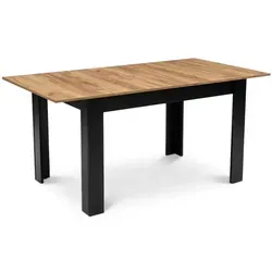 Extendable Dining Table 120 160 Cm Oak Finish 218406785 218406785