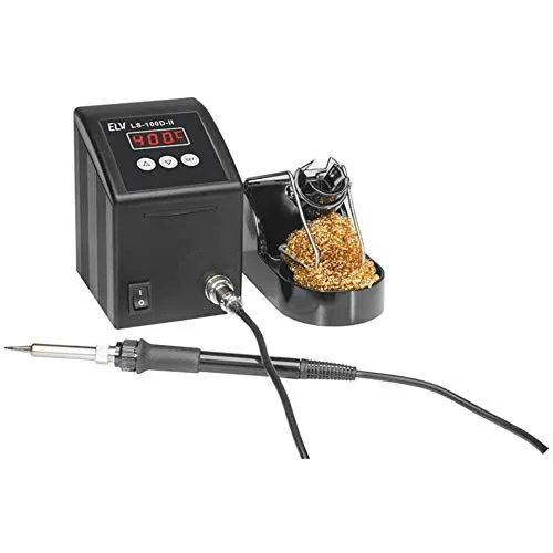 ELV LS-100D-II Digitale Lötstation - Lötgeräte mit 100 W Leistung, kalibrierbarer Temperaturregelung und schnellem Aufheizen in 20 Sekunden für präzises Löten.