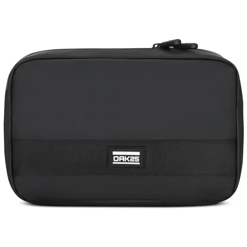 OAK25 Kabeltasche Organizer Schwarz - Essential Organizer - Stylische Kabel Tasche für Reise & Travel - Tech Case als Zubehör Bag Accessoires - Elektroniktasche aus Recyceltem Material