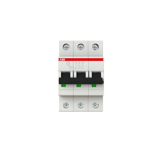 ABB S203-C32 Sicherungsautomat, 3-polig, 32 A - Robuster 3-poliger Sicherungsautomat für zuverlässigen Schutz von Kabeln und Leitungen. Ideal für den Einsatz in elektrischen Installationen gemäß DIN VDE.