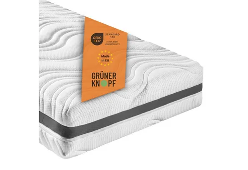 Federkernmatratze Comfort 130 - 7-Zonen Tonnentaschenfederkern mit Kaltschaumauflage - Matratzen mit 18 cm Höhe, punktgenauer Unterstützung und idealer Luftzirkulation. Allergikerfreundlich mit waschbarem Bezug bis 60 Grad, für erholsamen Schlaf.