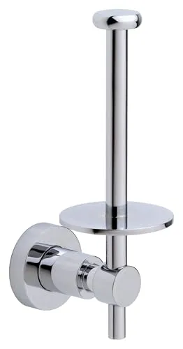 tesa LOXX Ersatzrollenhalter für Toilettenpapier - verchromt und ohne Bohren - Toilettenpapierhalter mit hochwertiger verchromter Oberfläche, einfach zu montieren dank tesa Power.Kit Technologie - keine Bohrlöcher und spurlos ablösbar.