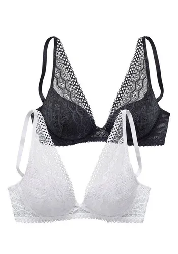 petite fleur Push-up-BH (Packung, 2 Stück) in modischem High-Apex Schnitt