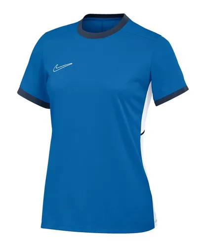 Nike Performance Academy 25 Trainingsshirt Damen blau M (40/42) - Sportliches Kurzarm-T-Shirt aus 100% Polyester, ideal für Fußballtraining. Atmungsaktives Material sorgt für hohen Tragekomfort und Bewegungsfreiheit.