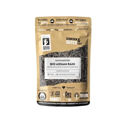 Bremer Gewürzhandel Assam Rani BIO, 5 x 100g - Genießen Sie den kräftig aromatischen Assam Rani Tee, der mit seinem malzigen Geschmack überzeugt. Unser BIO Tee bietet höchste Qualität und sorgt für entspannende Genussmomente. Ideal zum Ziehen für individuellen Geschmack!