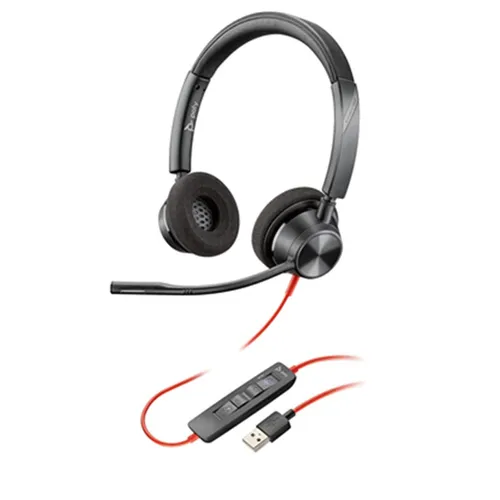 Poly Blackwire 3325 Stereo Headset - Headset & Mikrofon mit komfortabler Passform und hervorragender Klangqualität für produktive Gespräche und Musikgenuss.
