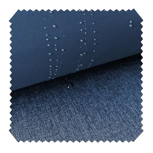 novely® Oxford 660D Mélange fest gewebter Polyesterstoff im Leinenlook, wasserdichter Möbelstoff - Meterware 1lfm (25 Navy Dunkelblau)