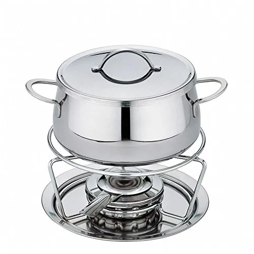 Spring 2621406018 Swiss Eco Fondue-Garnitur, Edelstahl, silber, 27,2 x 28,8 x 30,4 cm