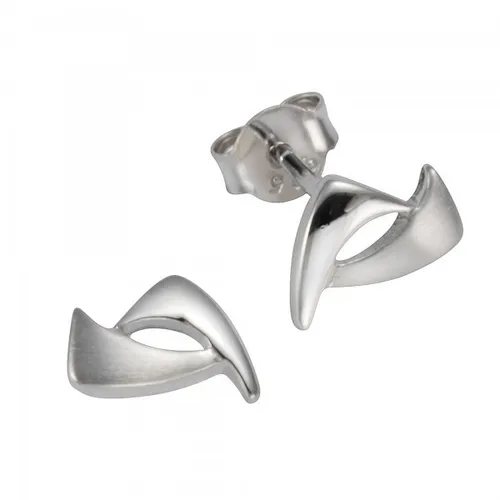 Vivance Paar Ohrstecker 925 Silber rhodiniert - Elegante Ohrstecker aus rhodiniertem 925 Silber, teilmattiert für einen besonderen Glanz. Ideal für Damen und perfekt zum Verschenken im Geschenketui.