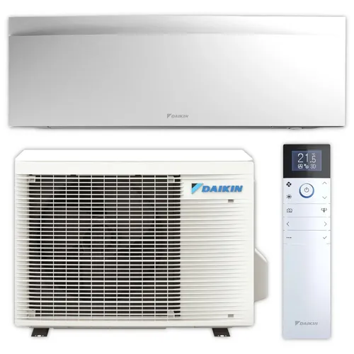 DAIKIN Split Klimaanlage Set Emura 3 | FTXJ20A+RXJ20A | Mattweiß | 2,0 kW - Optimale Klimatisierung für Räume bis 25 m². Kühlen, Heizen und Lüften in elegantem Design. Ausgestattet mit intelligenten Sensoren für maximale Effizienz.