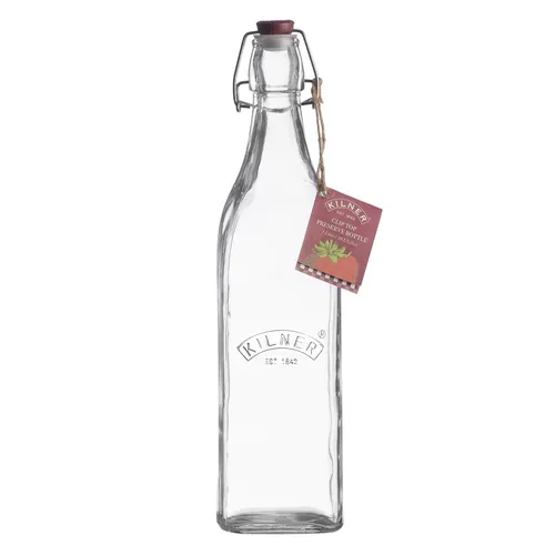 Flasche KILNER mit Bügelverschluß LBH 8.20x8.20x31.80 cm transparent