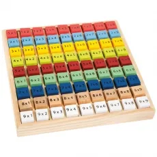 small foot Kunterbuntes 1 x 1 - Educate 287621 - Farbenfrohes Lernspielzeug aus Holz zur spielerischen Multiplikation. Langlebig und ansprechend gestaltet, fördert es die mathematischen Fähigkeiten von Kindern.