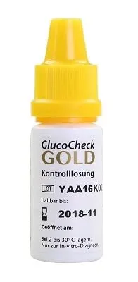 GlucoCheck GOLD Kontrolllösung niedrig 4 ml