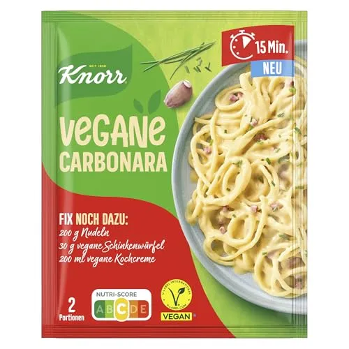 Knorr Vegane Carbonara Fix, einfache Zubereitung für 2 Portionen