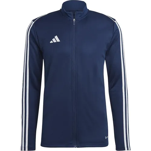 Adidas Tiro 23 Trainingsjacke Herren - Dunkelblau - 164 - Trainingsbekleidung mit Aeroready-Technologie für optimalen Feuchtigkeitstransport und hohen Tragekomfort. Schmaler Schnitt, durchgehender Reißverschluss und Reißverschlusstaschen für praktischen Nutzen.