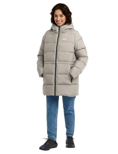 Jack Wolfskin Frozen Palace Long Jacket W RDS - Damen Funktionsjacke - Wasserabweisende Daunenjacke mit GREY DUCK DOWN Isolierung für optimale Wärme und Stil. Ideal für den Alltag, schützt sie zuverlässig vor Wind und Kälte.