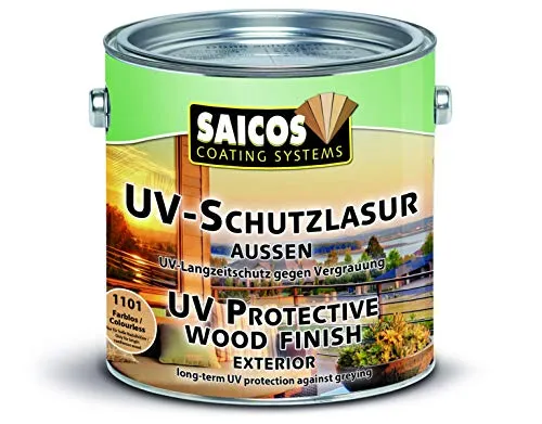 Saicos Colour GmbH 501 1181 UV-Schutzlasur, Nussbaum, 2,5 Liter