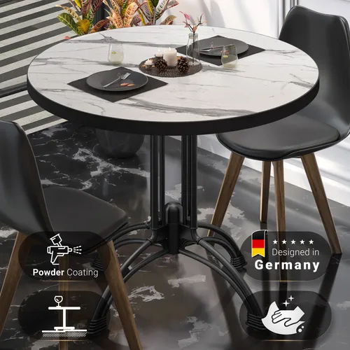 GGMMÖBEL Bistrotisch BMLG - Entdecken Sie den eleganten GGMMÖBEL Bistrotisch BMLG, ideal für Garten und Gastronomie. Die robuste HPL Tischplatte ist witterungsbeständig und pflegeleicht, während das Aluminiumgestell für Stabilität sorgt. Perfekt für stilvolle Momente im Freien.