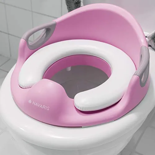 Kinder Toilettensitz WC Aufsatz für 12 Monate bis 7 Jahre - Sicherer Anti-Rutsch Toilettensitz in Rosa, ideal für Kinder im Badezimmer. Perfekt für den Übergang zur selbstständigen Benutzung der Toilette.