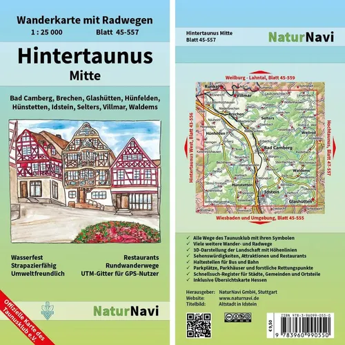 Hintertaunus Mitte 1 : 25 000, Blatt 45-557 | (Land-)Karte | Deutsch | 2018