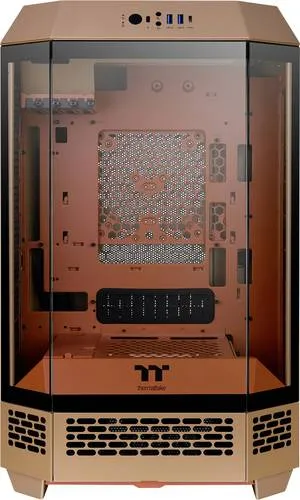 The Tower 300 - Tower-Gehäuse, braun mit Tempered Glass für optimale Sichtbarkeit und modernes Design