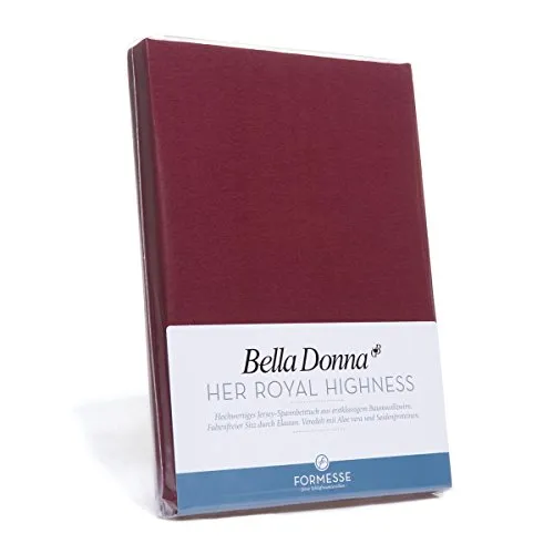 Spannbetttuch Formesse Bella Donna Jersey 140x200 - 160x220 cm - Spannbetttuch aus hautsympathischer Baumwolle, temperaturausgleichend und in edlem Cabernet 0033; ideal für angenehme Nächte.