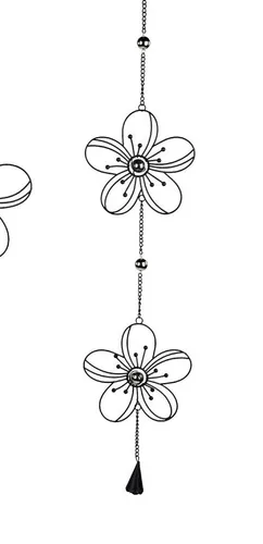 formano Hängedekoration, Farbe: Schwarz, Motiv: Blume von formano