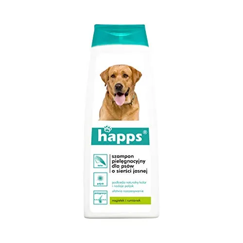 Bros Happs Hundeshampoo Pflegeshampoo für Hunde Fellpflege 200ml (Für Hunde mit hellem Fell)