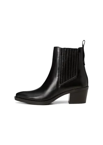Chelseaboots MARC O'POLO mit Innenzipper, Damen, Gr. 40, schwarz - Wanderschuhe aus 100% Rindleder, ausgestattet mit praktischem Innenreißverschluss und Memory Foam Innensohle für höchsten Tragekomfort und Stil.