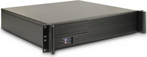 IPC 2U-K-240L Server-Gehäuse schwarz - Gehäuse mit 2 Höheneinheiten, optimal für µATX-Formfaktoren, bietet Platz für 1x 5,25 Zoll extern und 4x 3,5 Zoll intern, ideal für kompakte Serverlösungen.