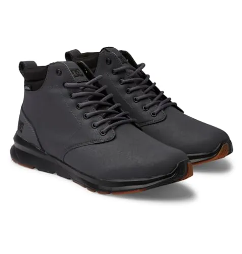 DC Shoes Herren Mason 2 Bootsschuh - Dark Grey/Black, 42.5 EU - Wanderschuhe mit wasserabweisendem Leder, ideal für Abenteuer im Freien und ausgestattet mit einer leichten Ortholite-Außensohle für optimalen Grip.