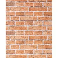 Produktbild EDEM 583-23 3D Rustikale Vinyl Tapete Vintage Klinker Ziegelstein Brix Orange-Braun 10,05 m x 0,53 m 5,33 m2 Orange
