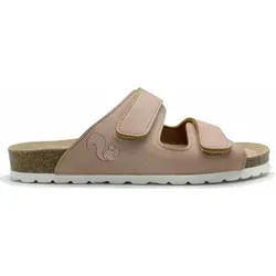 thies Pantoletten für Damen - Rosa - 36 - Vegan und umweltfreundlich: Die thies Pantoletten aus Softvelour mit Doppel-Klettverschluss überzeugen durch ihre Leichtigkeit und das recycelte Futter. Ideal für barfuß tragbaren Komfort und stilvolle Akzente.